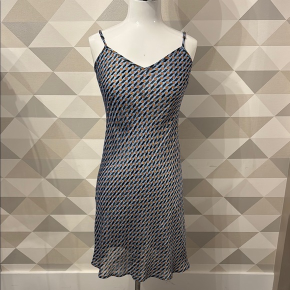 Maje Blue and Black Patterned Dress - Picture 1 of 4